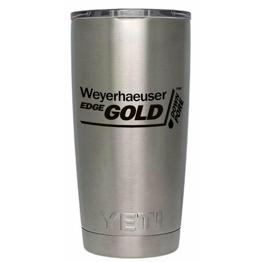 EDGE GOLD WITH DP YETI 20 OZ RAMBLER TUMBLER